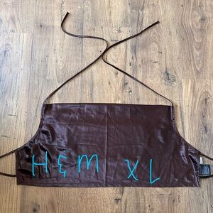 H&M Brown Satin Halter Crop Tank Top